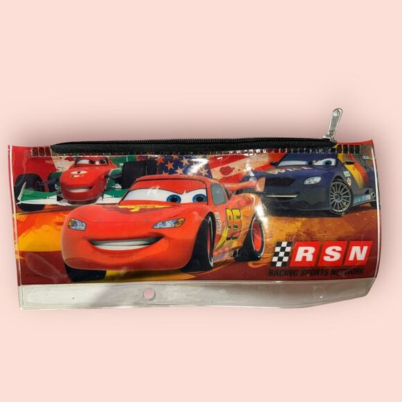 NEW Disney Cars Lighting McQueen Red Pencil Case Pouch - Picture 2 of 3